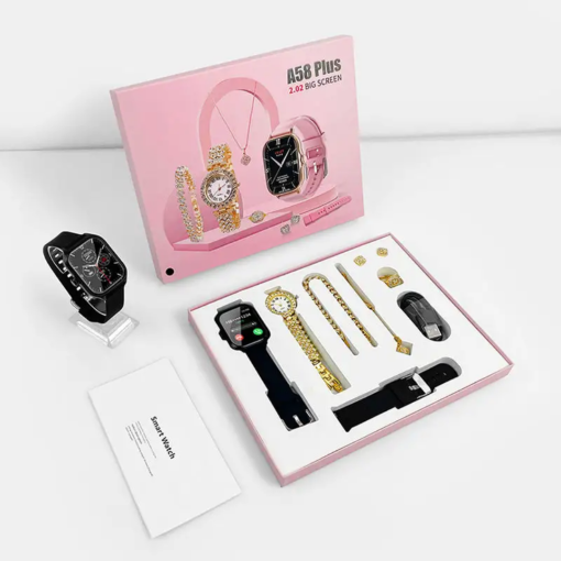 A58 Plus Ladies Smartwatch – Combo Set 8in1
