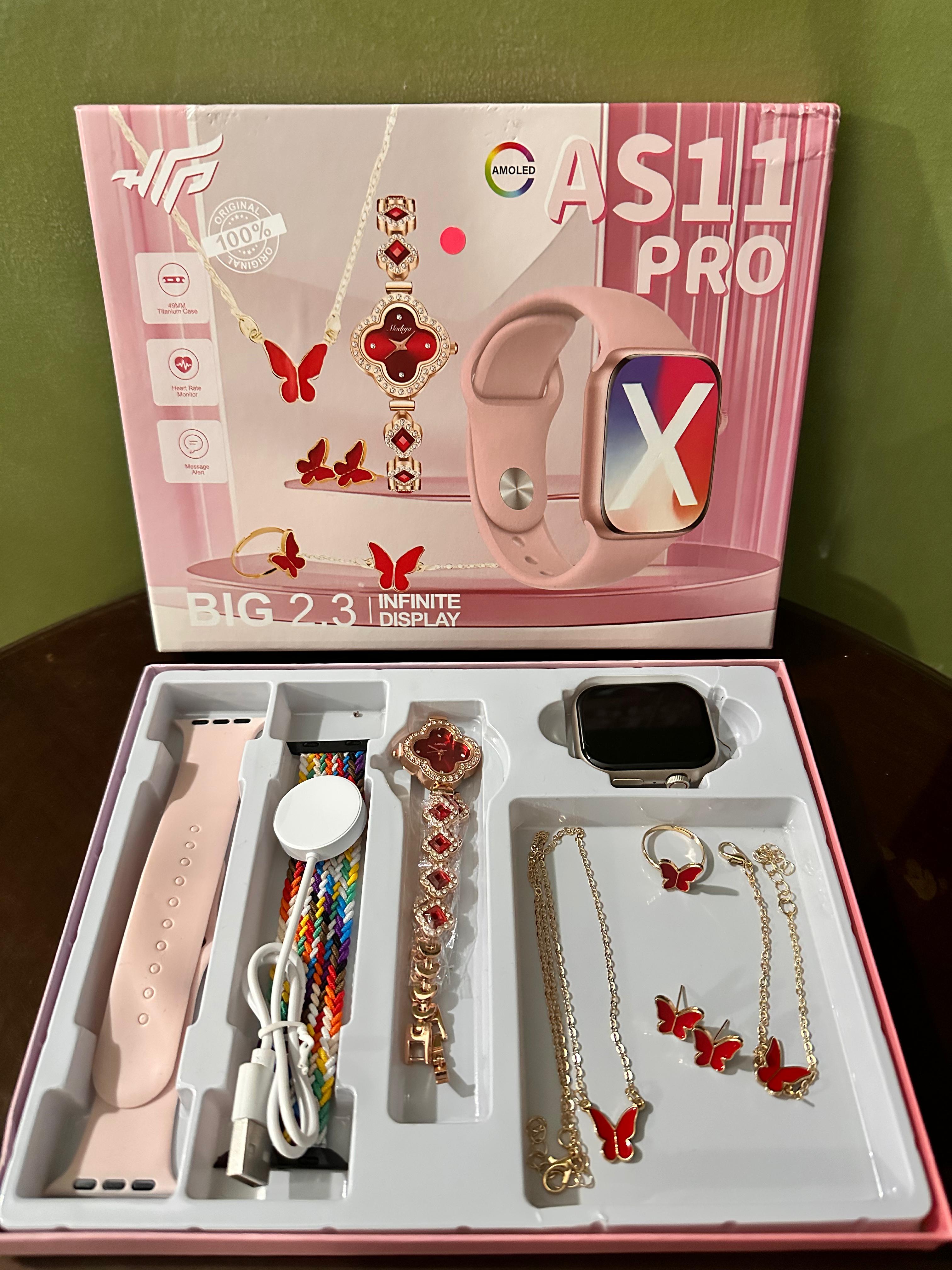 As11 Pro Ladies Smartwatch – Combo Set 8in1