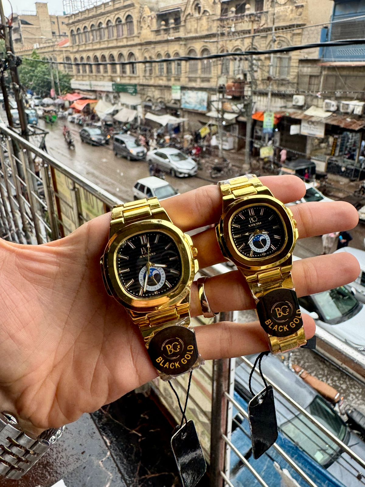 Black Gold Couple Watch